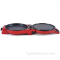 Golmahome 12" electric pizza maker deep fill 1800w muti-function double temperture control plate pizza making machine